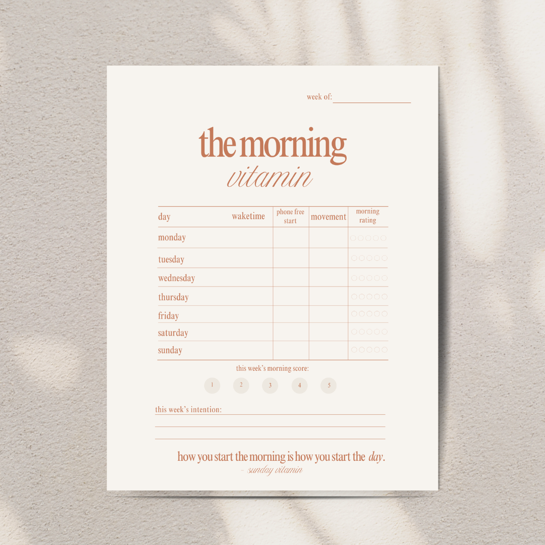the morning vitamin.
