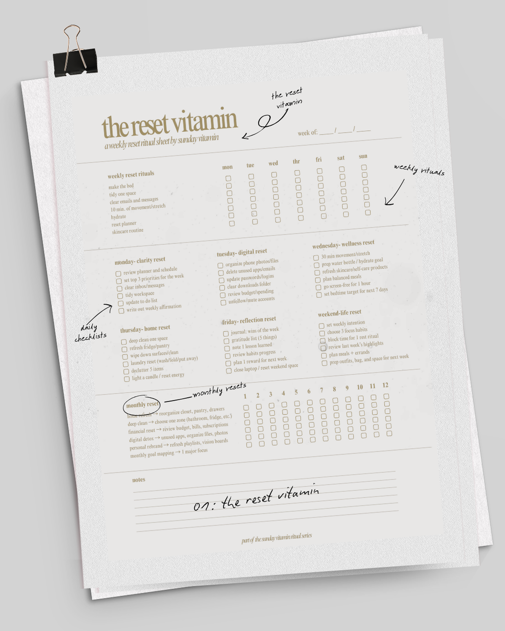 the sunday reset capsule