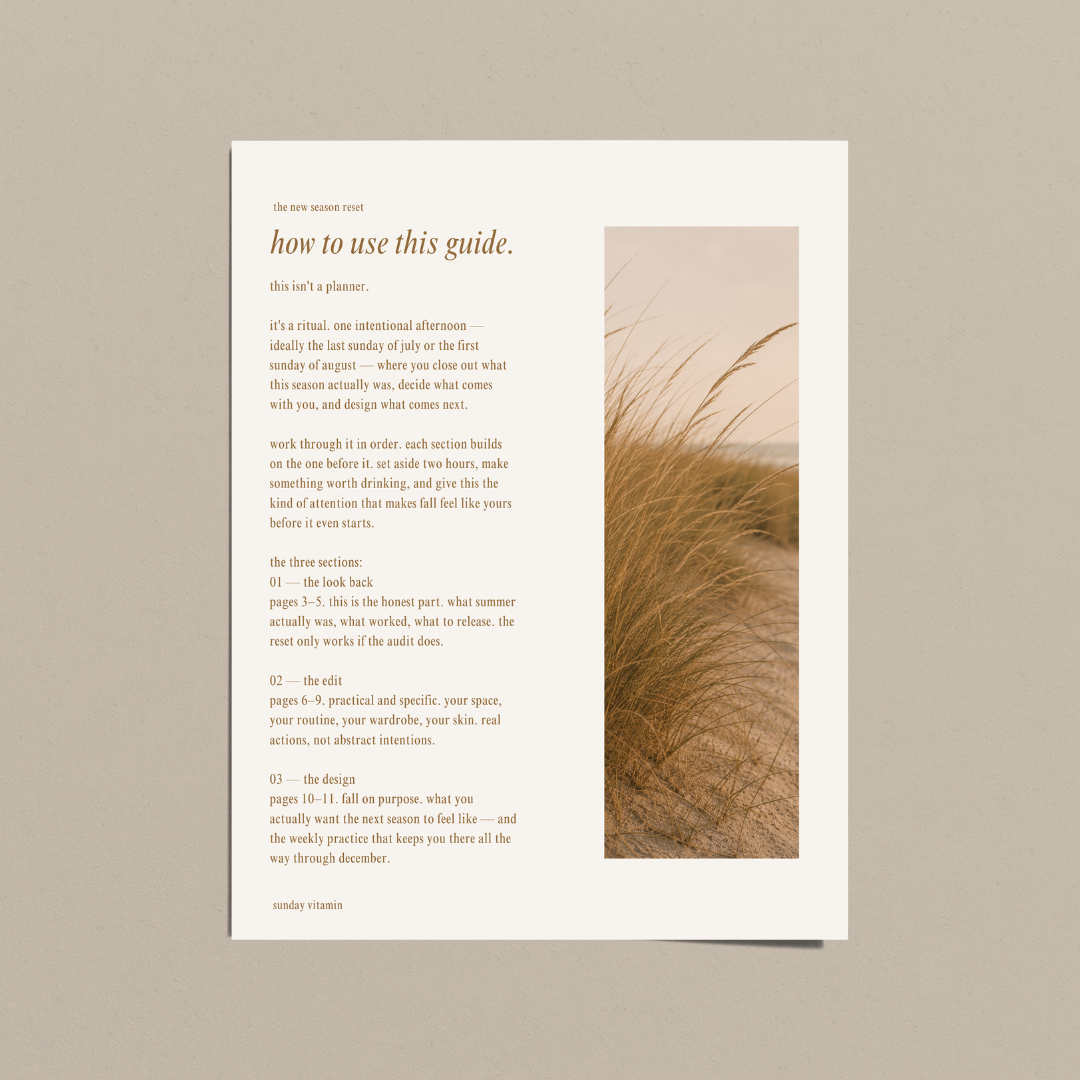 the new season reset — a ritual guide