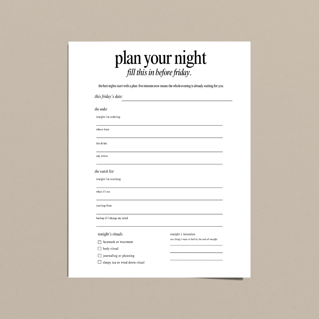 the perfect night in — a ritual guide