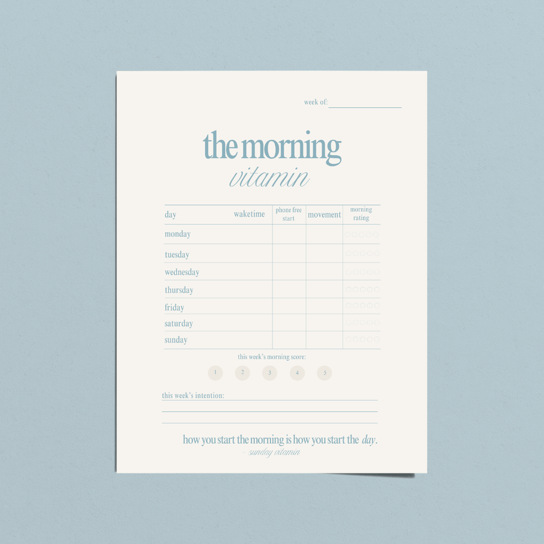 the morning vitamin.