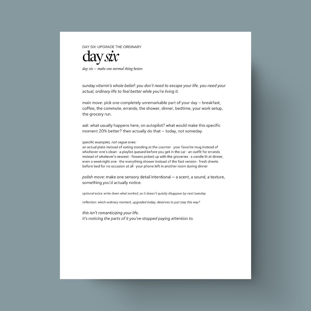 the 7 day edit