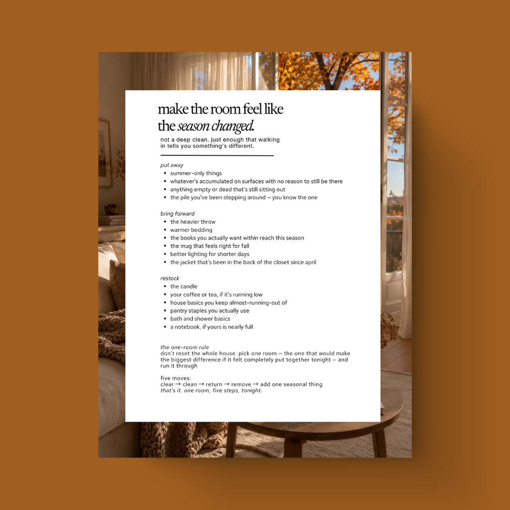 the autumn reset